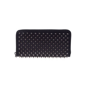 Christian Louboutin round zip long wallet studs black
